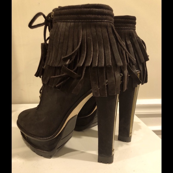 Brian Atwood BF Tempesta Dk Brown Suede Boots New - Picture 5 of 12